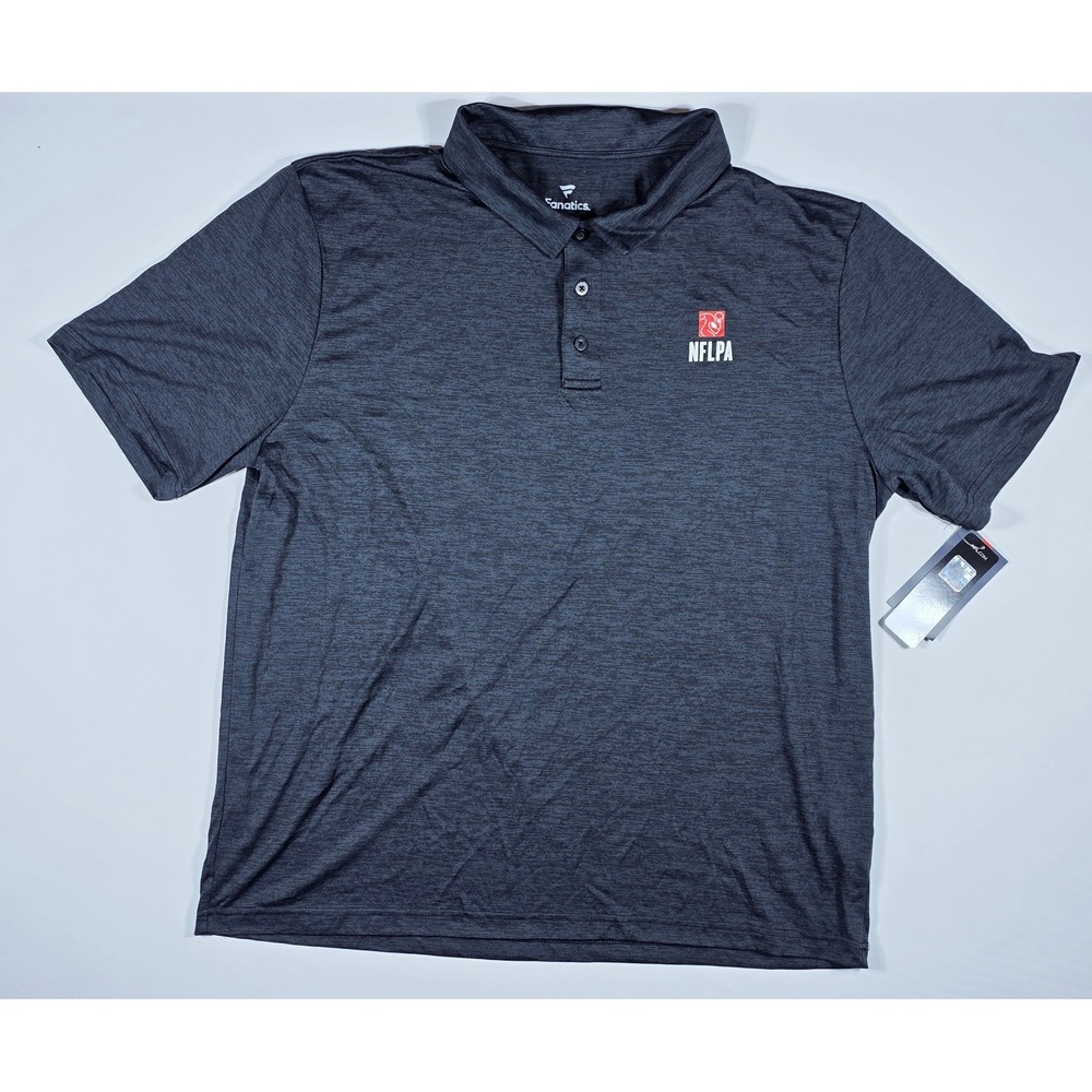 Fanatics NFLPA Polo Shirt Mens XXL Charcoal Gray Heather NFL Players Association